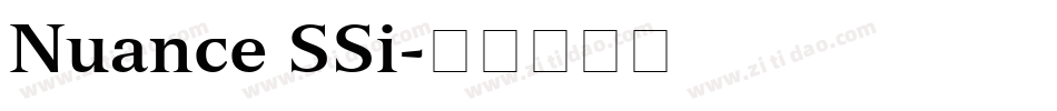 Nuance SSi字体转换